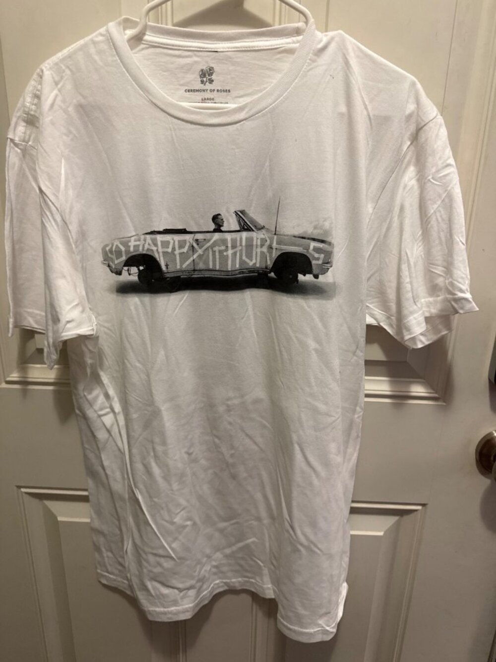Ceremony Of Roses "So Happy It Hurts" Tour (Bryan Adams) Graphic Tee Large White